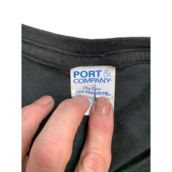 Port & Co Black "love" Short Sleeved Tee Shirt M (A-156) - Picture 3 of 4